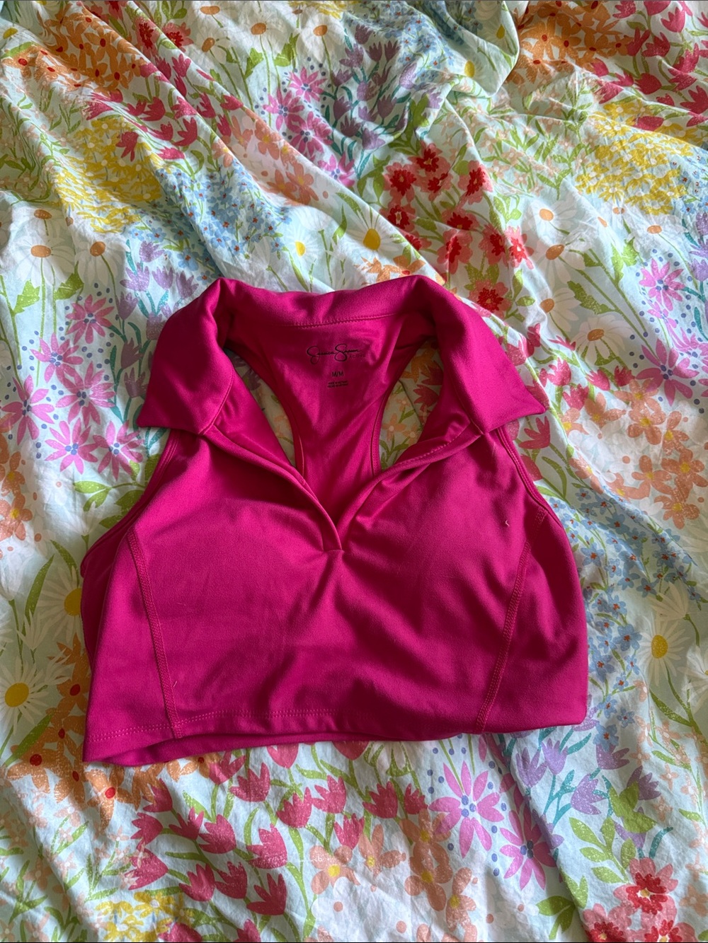 Hot Pink Athletic Crop Top